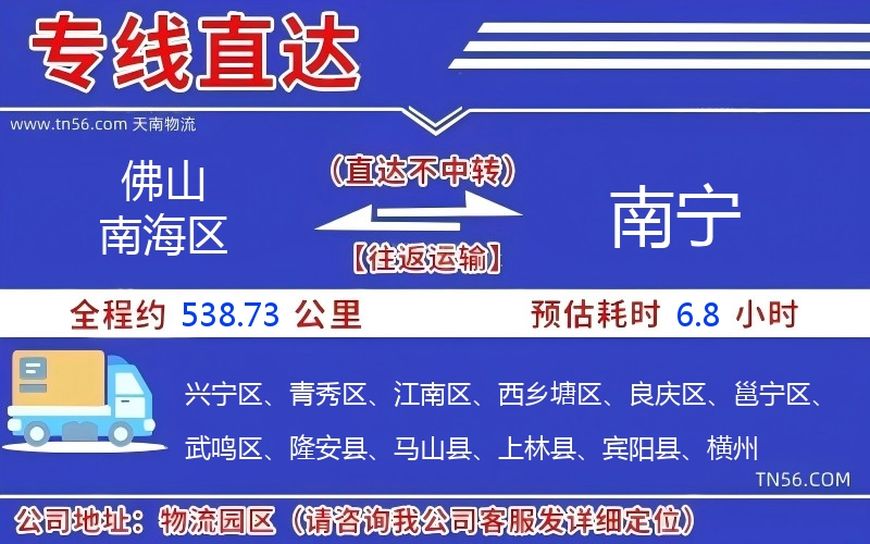 佛山南海區到南寧物流公司 佛山南海區到南寧物流公司