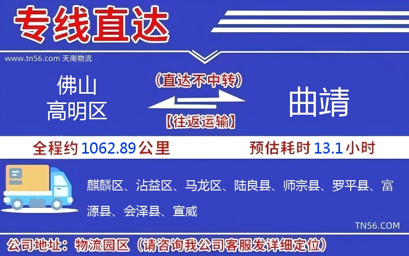 佛山高明區(qū)到曲靖物流公司 佛山高明區(qū)到曲靖物流公司