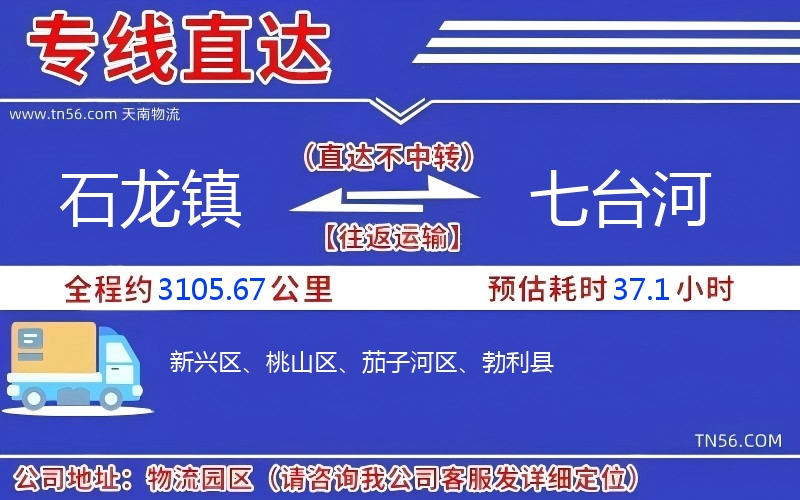 石龍鎮(zhèn)到七臺河物流公司 石龍鎮(zhèn)到七臺河物流公司