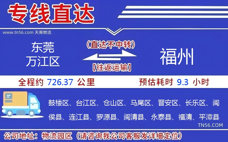 東莞萬江區(qū)到福州物流公司 東莞萬江區(qū)到福州物流公司