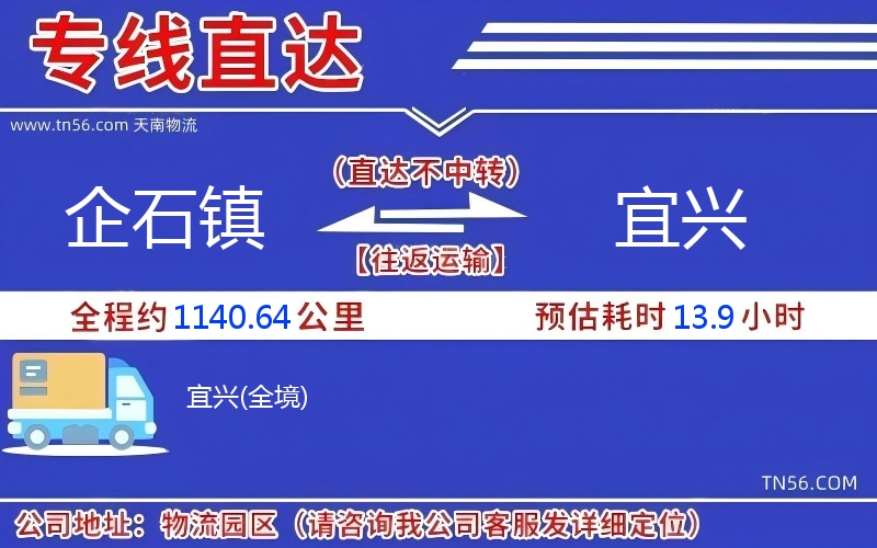 企石鎮到宜興物流公司 企石鎮到宜興物流公司