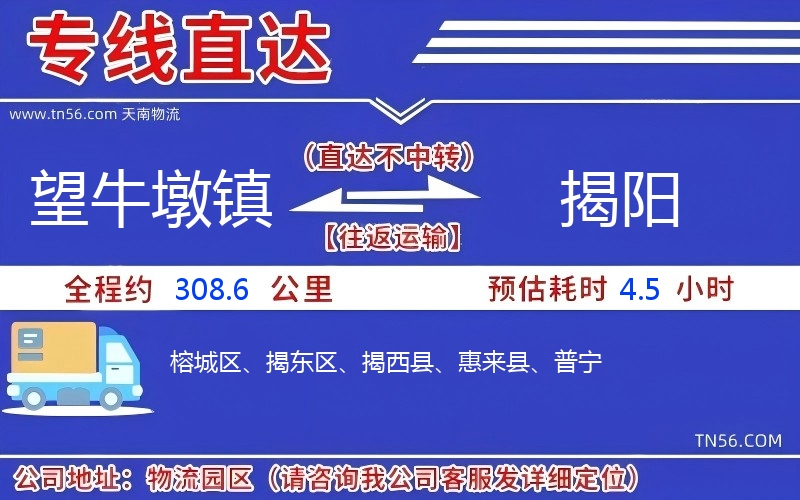 望牛墩鎮(zhèn)到揭陽物流公司 望牛墩鎮(zhèn)到揭陽物流公司